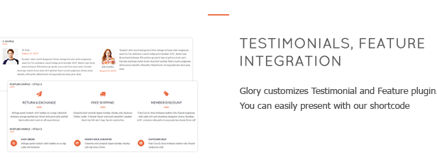 Testimonials - Features - Integration